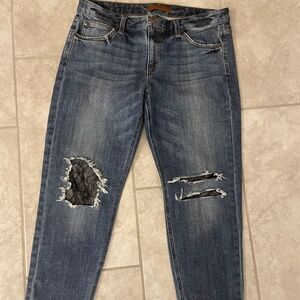 JOES JEANS The Billie Boyfriend Slim Ankle Lace Knee Size 30 NWOT